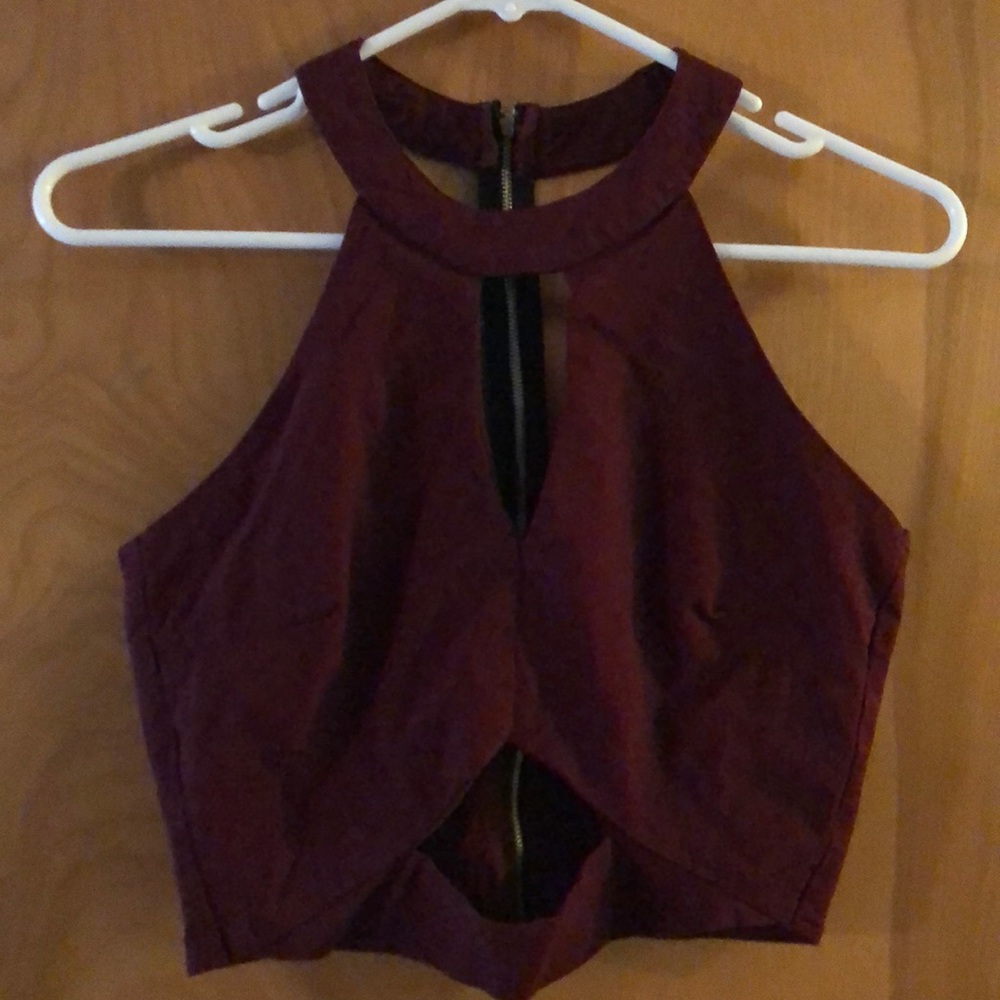 Zipper crop top, never worn!
